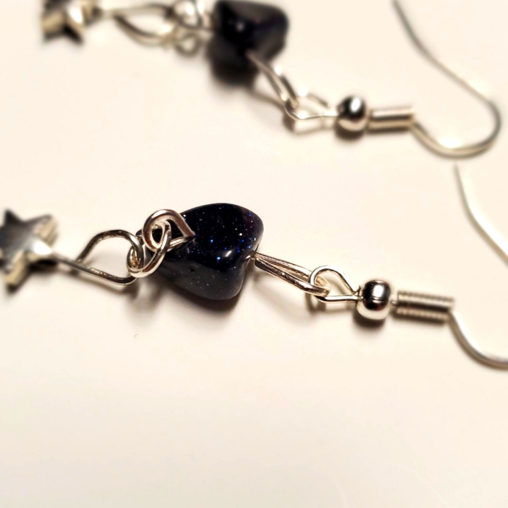 Blue Goldstone earrings